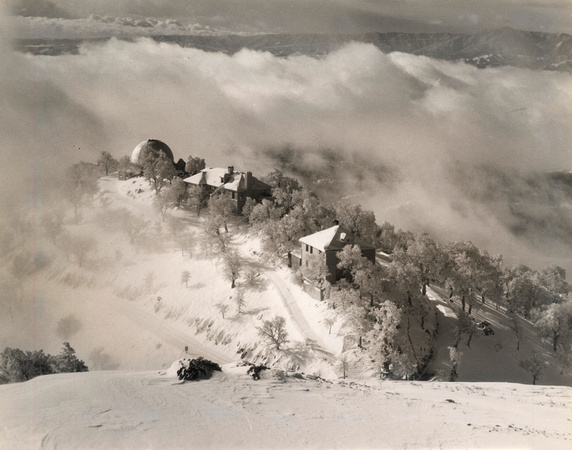 Lick Observatory in winter, circa 1935 (1978-692-15)