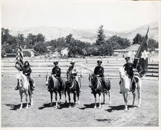 San Jose Police Department Mounted Unit at Sheriff's Posse Grounds, 1949 (1997-369-3)