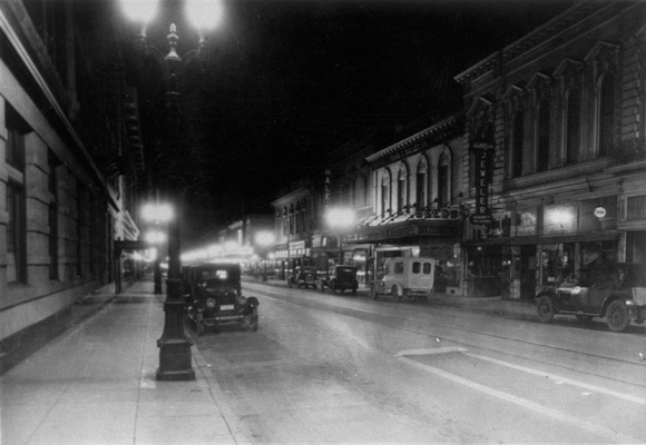 East San Fernando Street at night, c. 1925 (2004-17-1795)